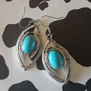 Turquoise & Silver Earrings